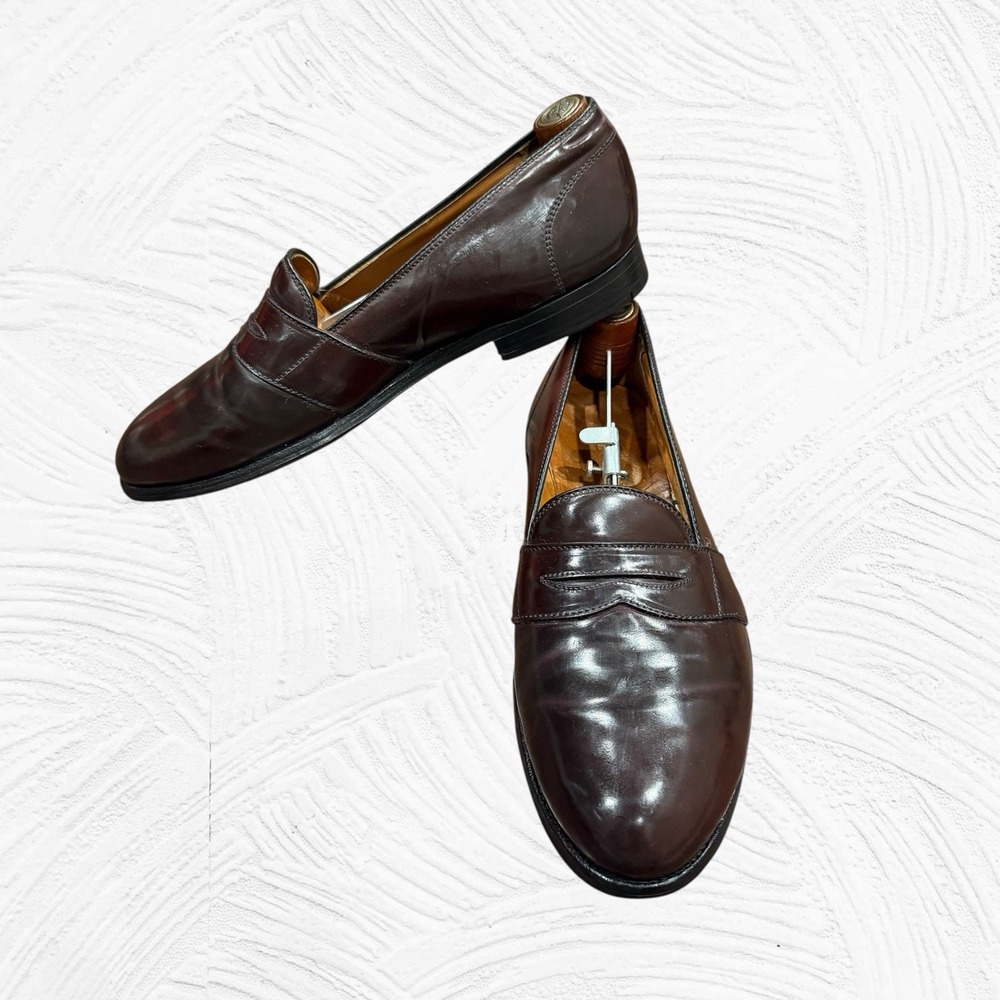 Alden 329 Full Strap Penny Loafer Men's 10.5 B/D Shell Cordovan Color 8 Burgundy